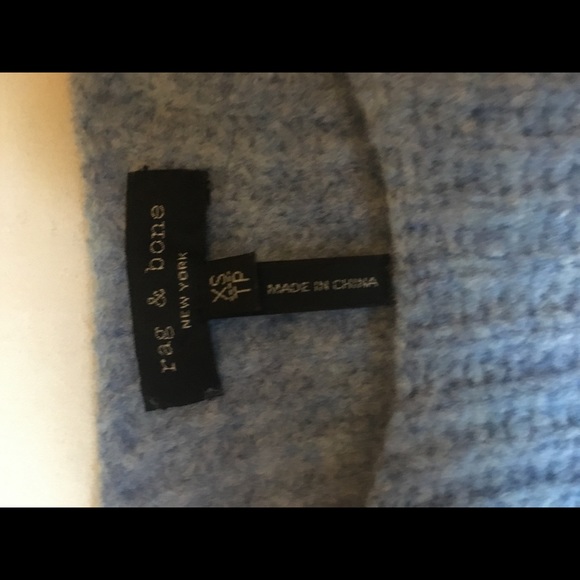 Rag and Bone Extra Fine Wool Sweater w/ Suede - Picture 6 of 7